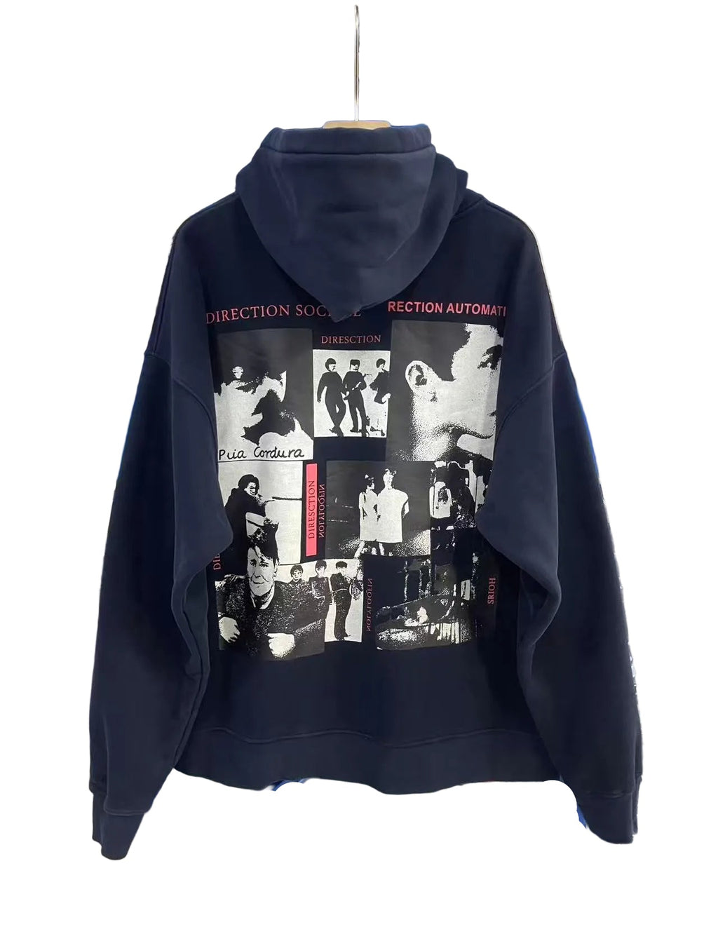 ERD Pink Text Cropped Hoodie